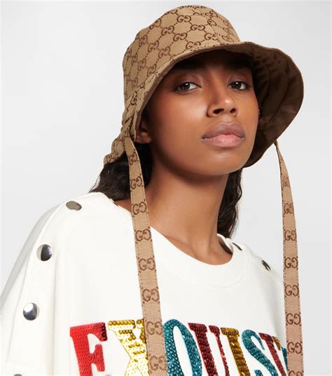 designer bucket hats gucci|Gucci bucket hat for women.